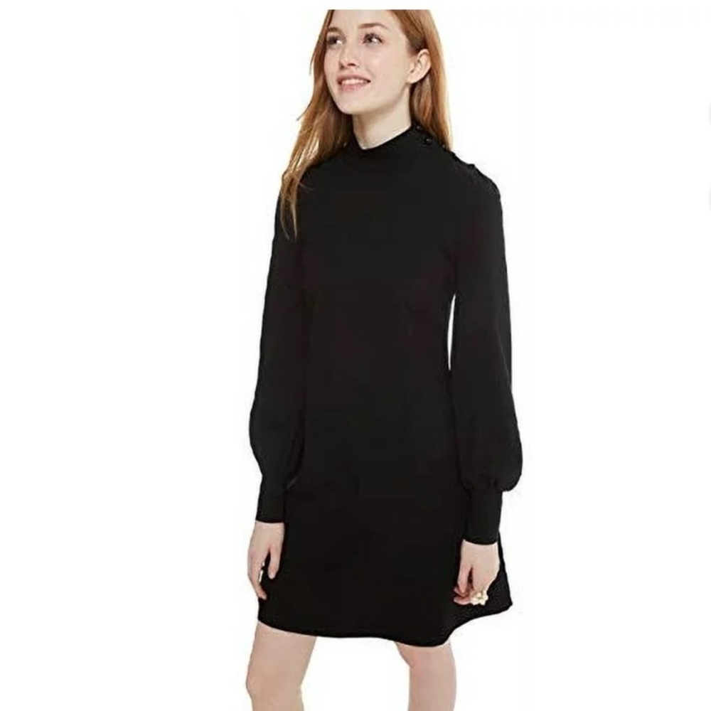 Kate Spade New York Mock Neck Women’s Black Long Sleeved Dress size XS